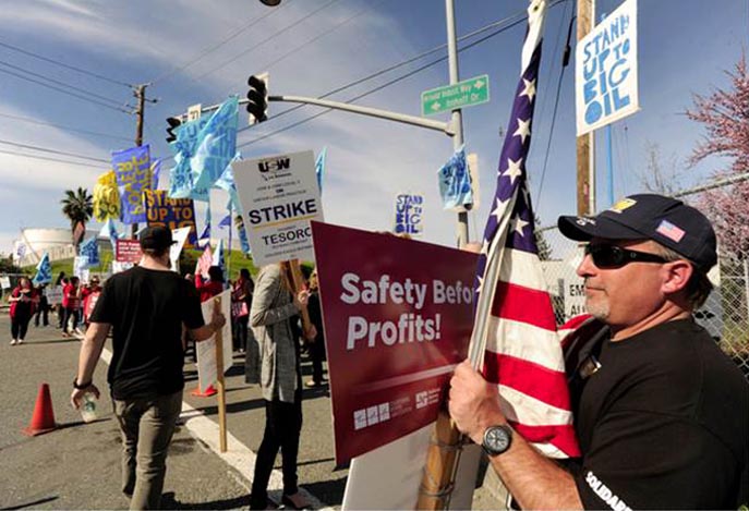 February 2015 strike at Tesoro oil refinery in Martinez, California