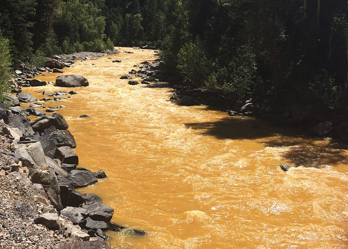 Heavy metals taint water in the Animas River, August 2015