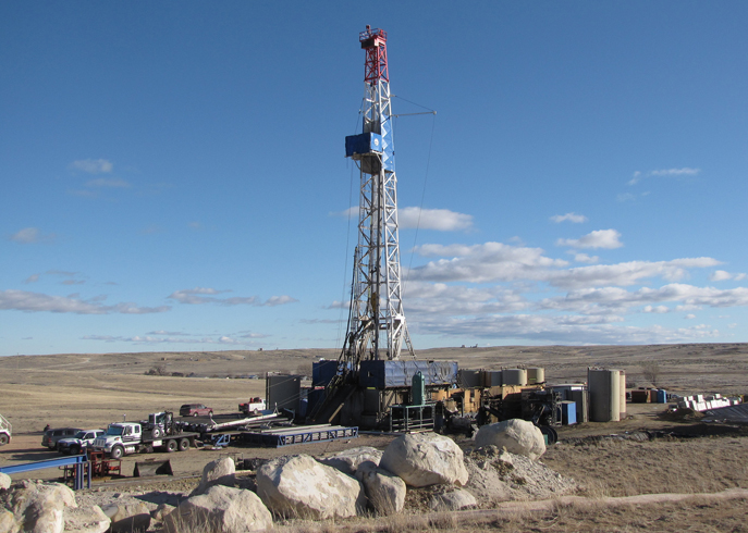 BLM fracking rig in Wyoming. Photo courtesy of the Bureau of Land Management.