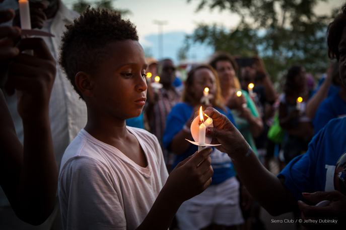 Candlelight vigil in the Lower 9th Ward