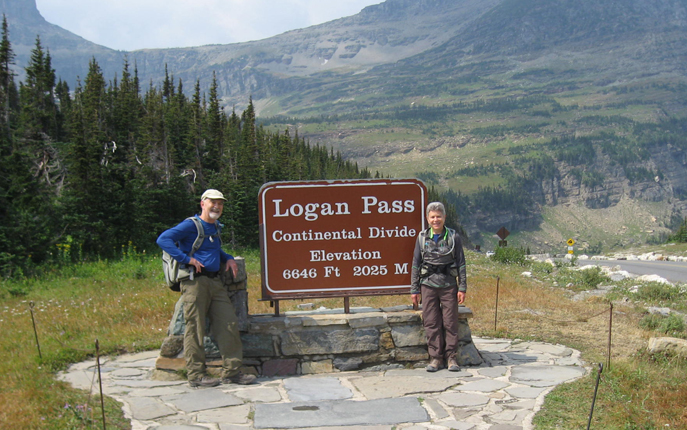 John & Debra at Logan Pass, Glacier National Park, Montana