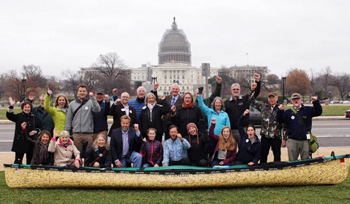 Paddle to DC supporters in Washington