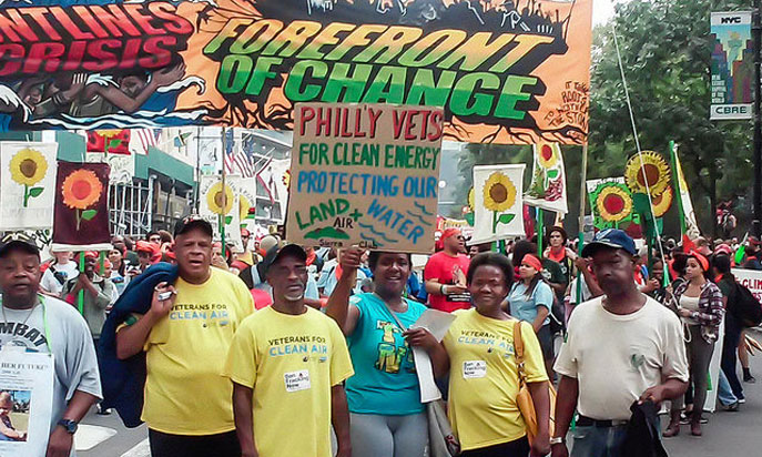Philly Vets for Clean Energy at head of People's Climate March