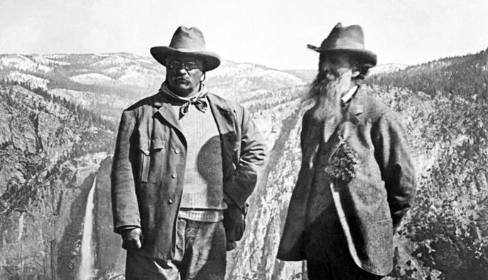 Theodore Roosevelt and John Muir at Yosemite