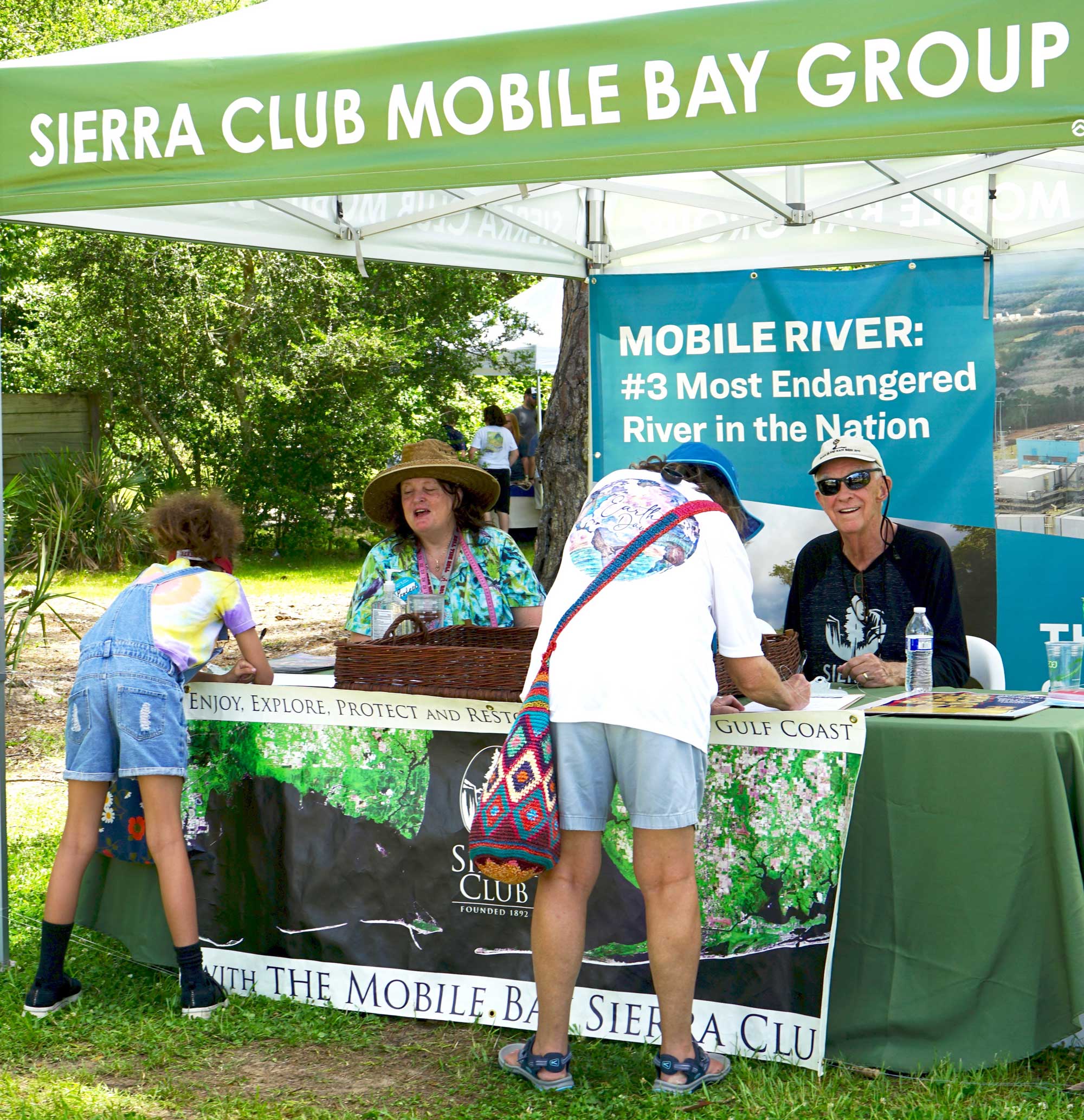 Sierra Club representatives at the 2022 Earth Day Event in Mobile, Alabama