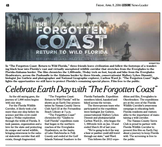 News Release The Forgotten Coast