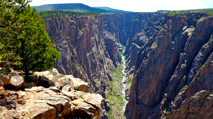 Black Canyon of the Gunnison, looking east, from the north rim