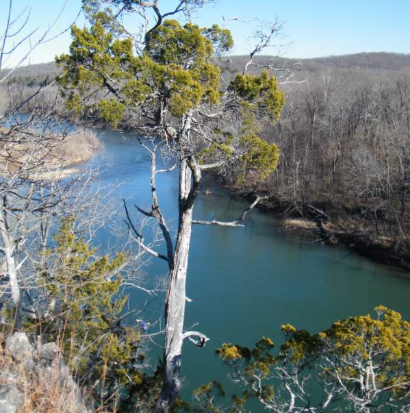 View of Meramec River from Butterfly Bluff on Chinquapin Ridge in Meramec State Park taken on Paul Stupperich's Annual New Year's Day Hike