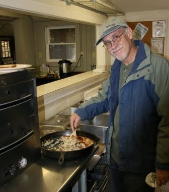 Sierra Club member Jim Rhodes cooking up a good time at the 2009 Reunion/Campout.