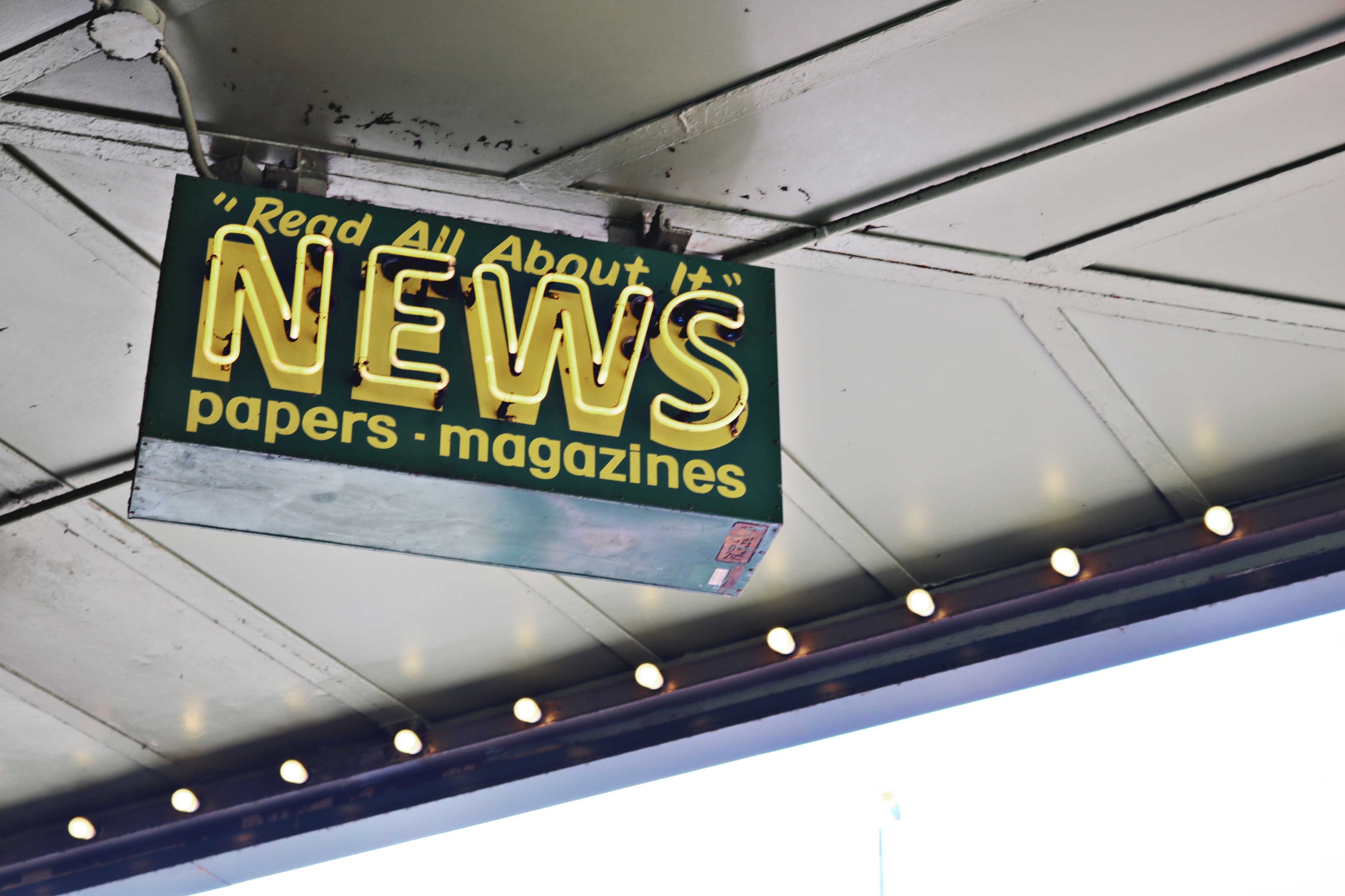 Newstand Sign: Read All About It
