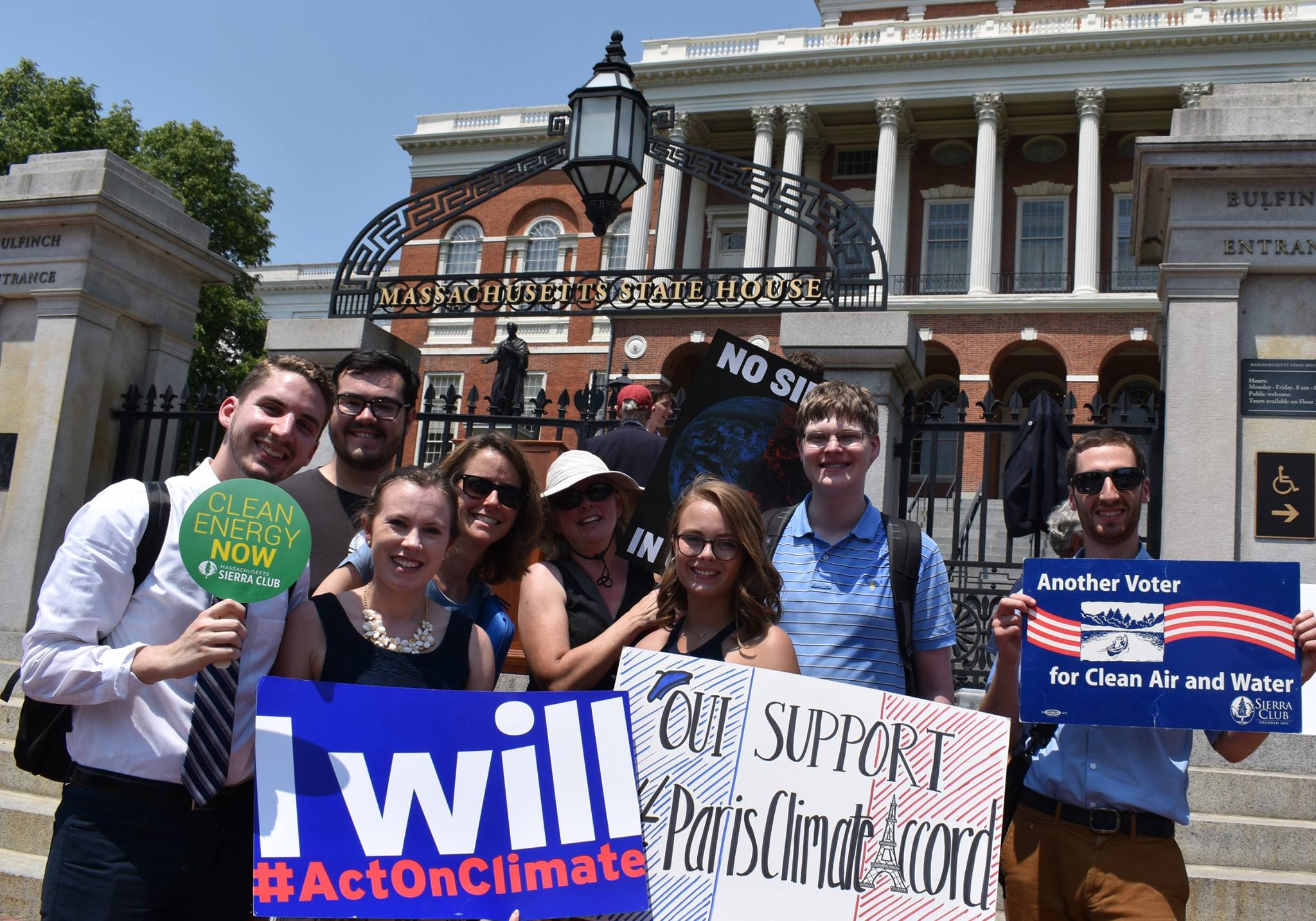 MASC staff and interns at the Paris Accord Rally