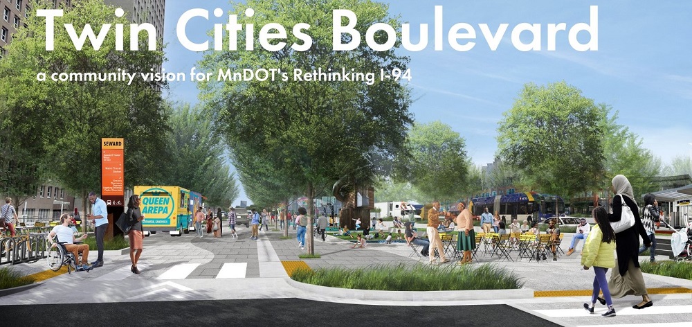 Twin Cities Boulevard: an illustration of what I-94 *could* look like as a boulevard