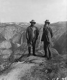 U.S. President Teddy Roosevelt with Sierra Club Founder John Muir