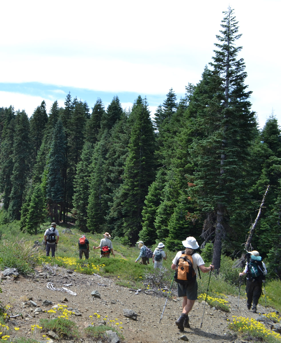 Hiking the Salmon Summit National Scenic Trail. (Photo courtesy Ned Forsyth.)