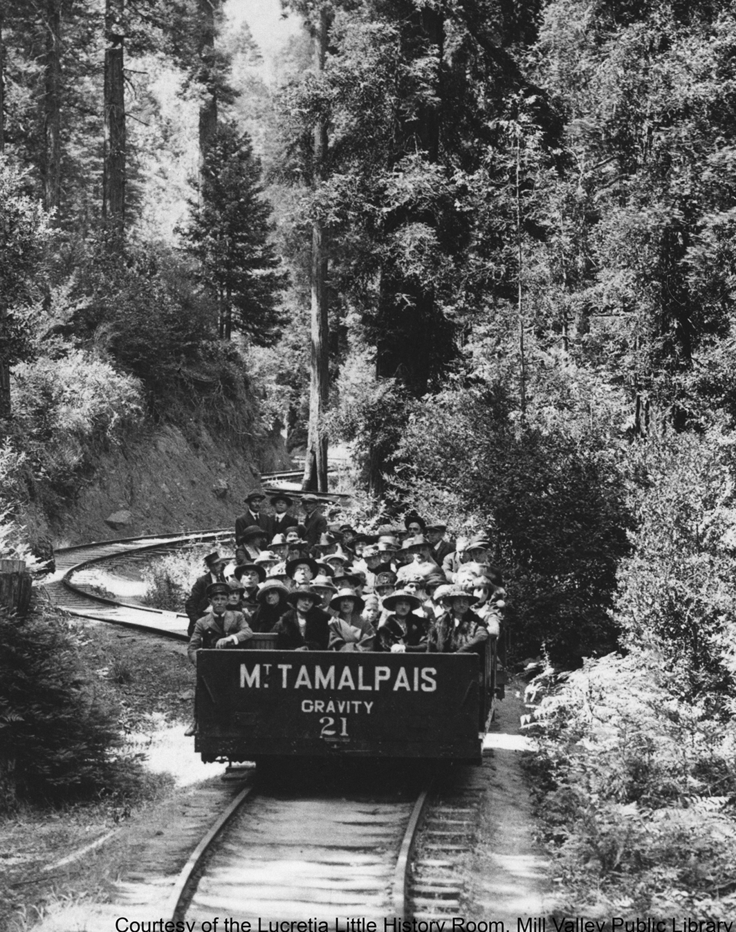 Gravity car on the Mt. Tamalpais Scenic Railway