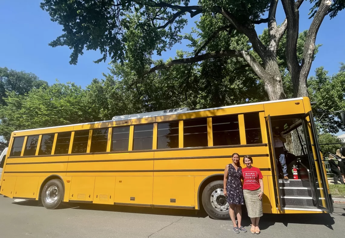 Electric school bus campaign in California