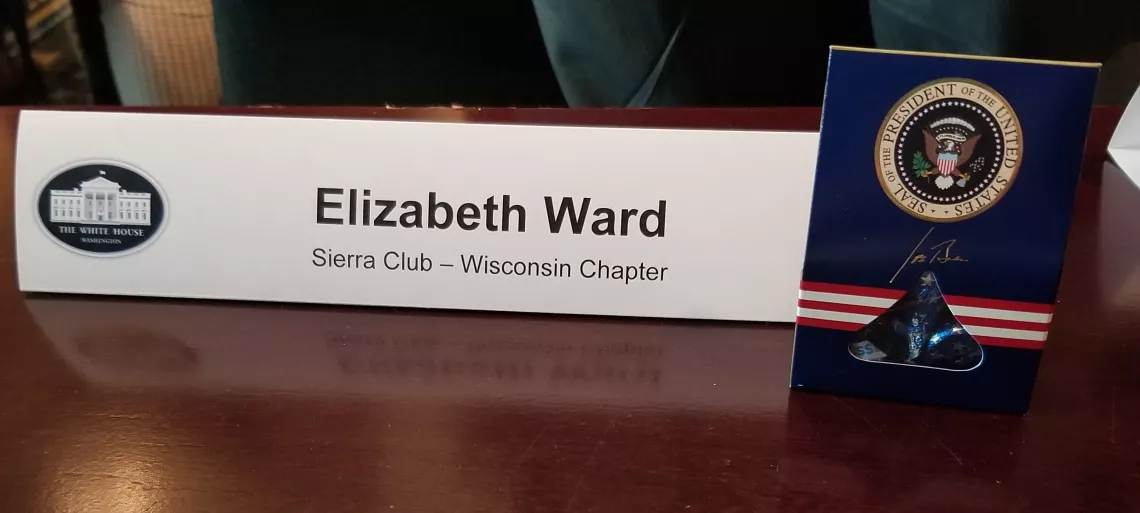 Elizabeth Ward White House Placard