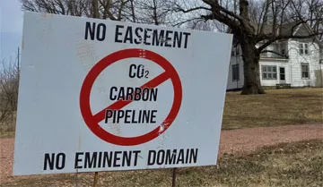 No CO2 pipeline yard sign