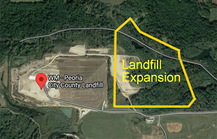 Peoria City-County Landfill expansion area
