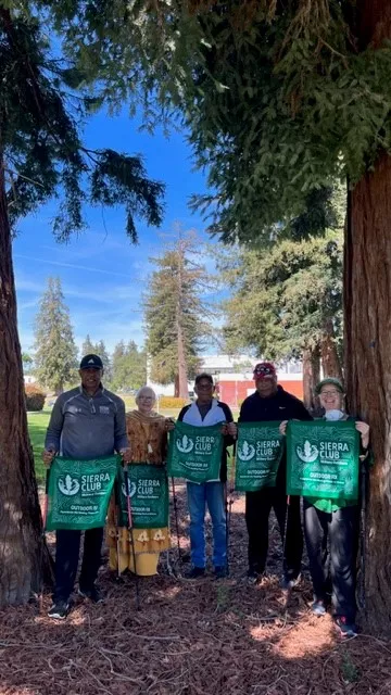 A group of veterans attending a Loma Prieta Chapter Earth Day outing in 2023