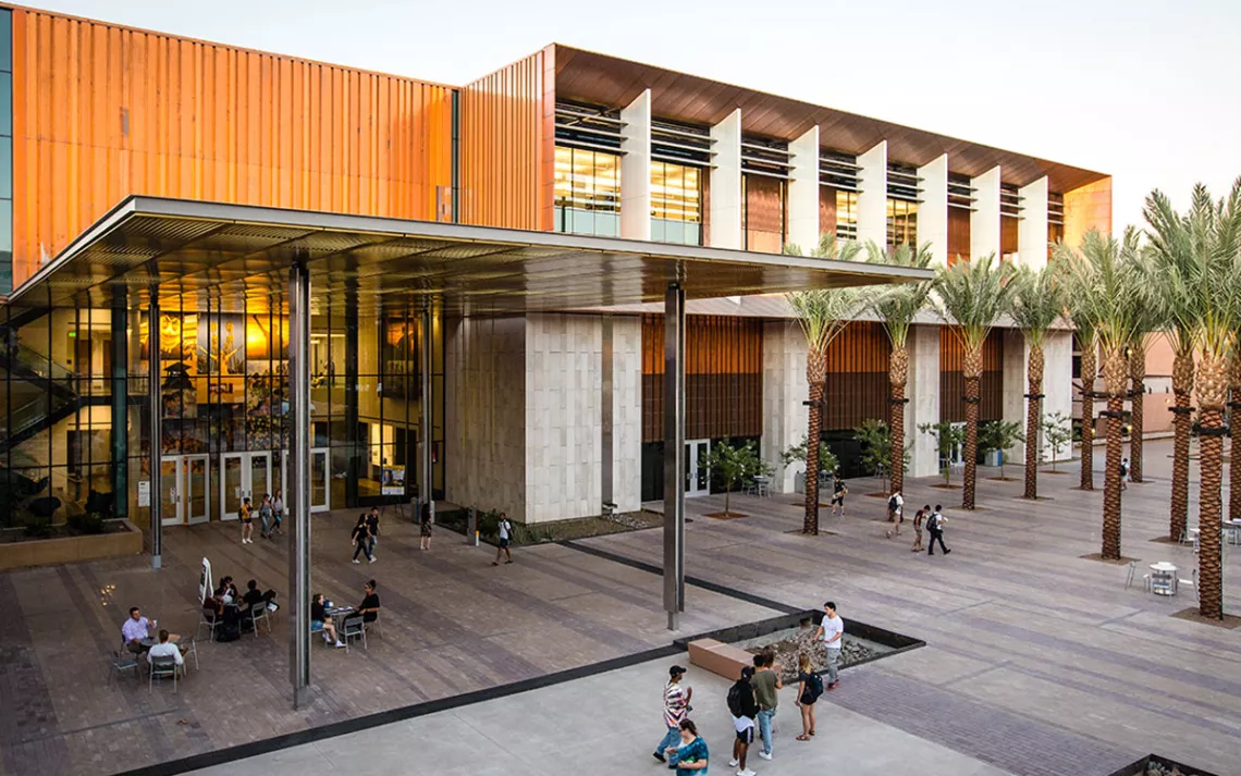The Student Pavilion at Arizona State University is zero-waste and uses renewable energy.