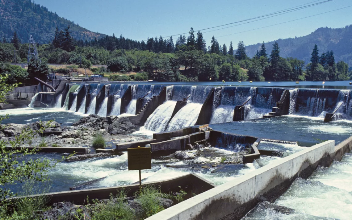 The Savage River Dam site in 1979, before being dismantled