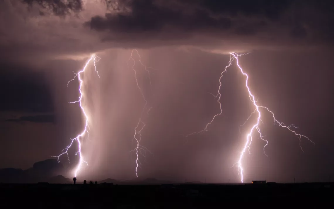 Arizona lightning storm