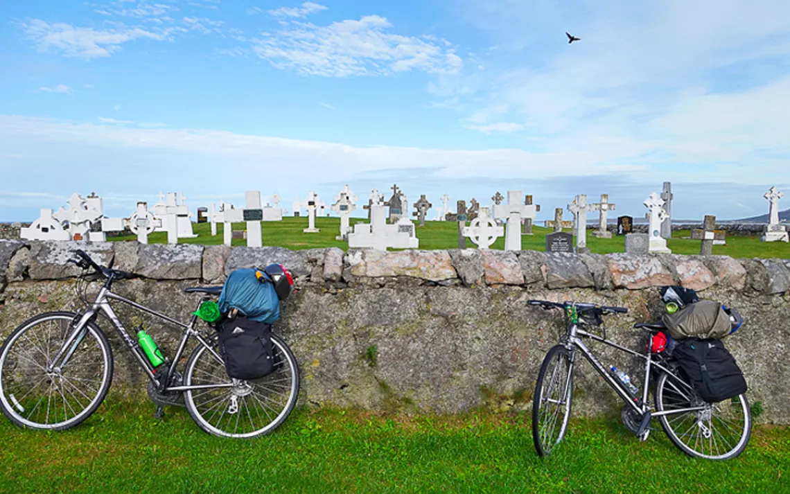 A seaside cemetery on the Scottish island of Eriskay