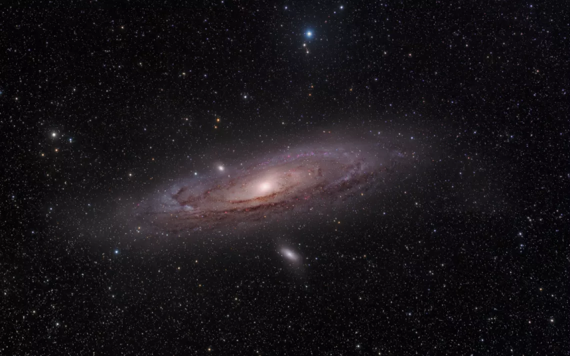 The Andromeda Galaxy is overhead in November.