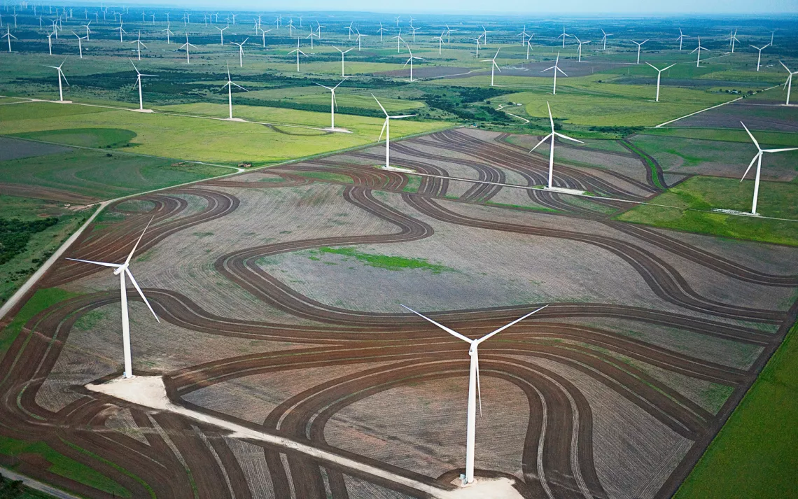 The Horse Hollow Wind Energy Center, with 430 turbines spread over 47,000 acres in Nolan and Taylor Counties, is the third-largest wind farm in the world. 