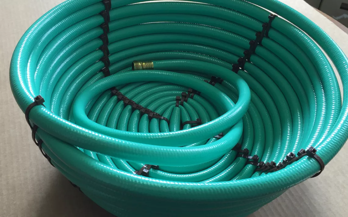 Repurpose: Garden hose to basket