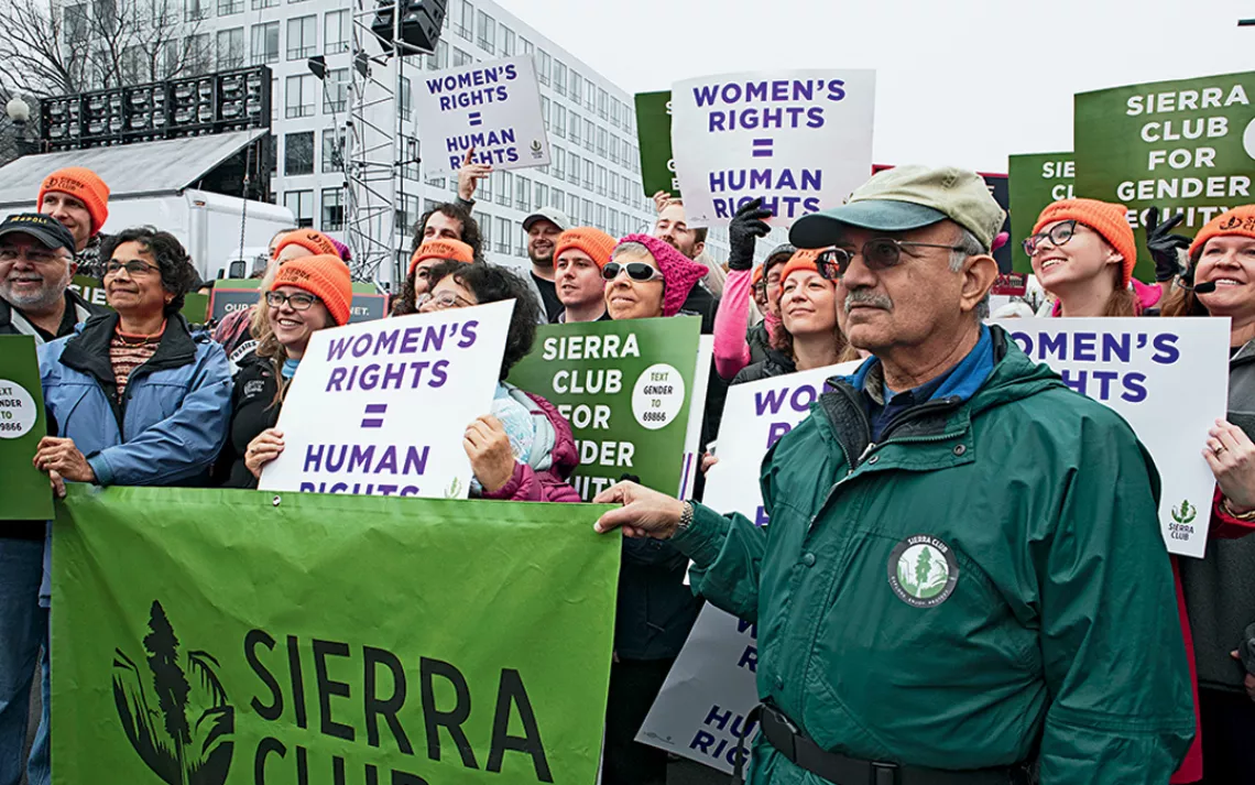 Sierra Club members at the 2017 Women's March on Washington