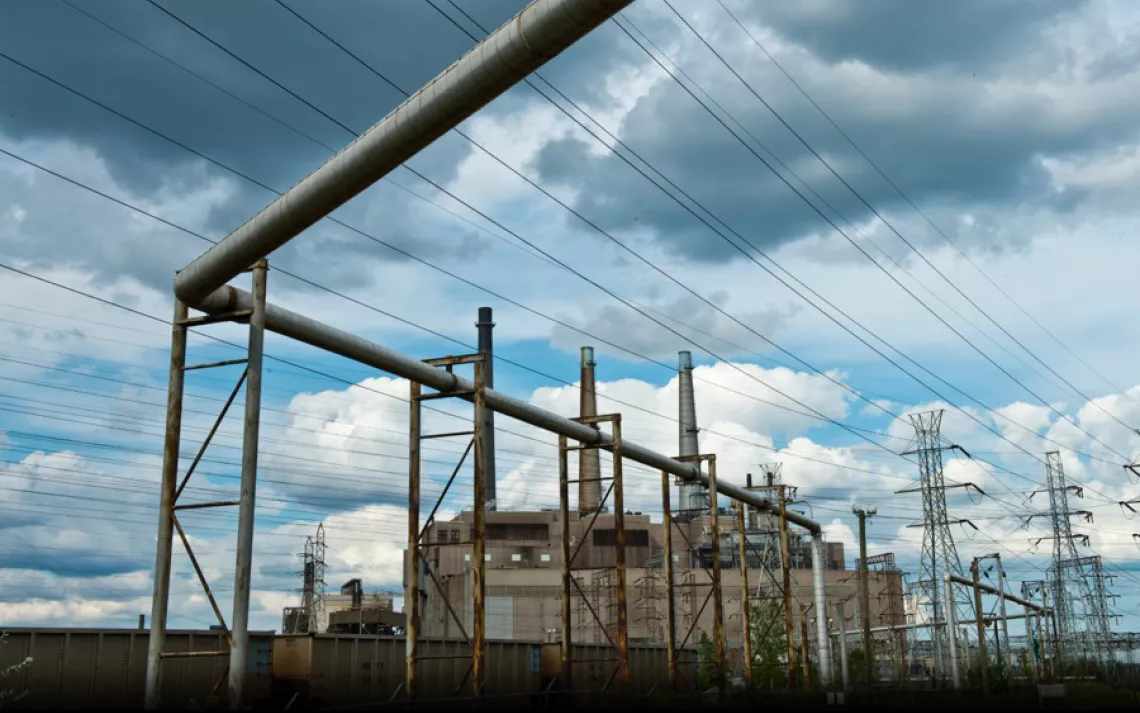 Michigan's River Rouge Power Plant. A nonpartisan study by the Clean Air Task Force calculated that particulate pollution from the plant causes more than 40 deaths, 70 heart attacks, and 700 asthma attacks each year among nearby residents. | Ami Vitale/Pa
