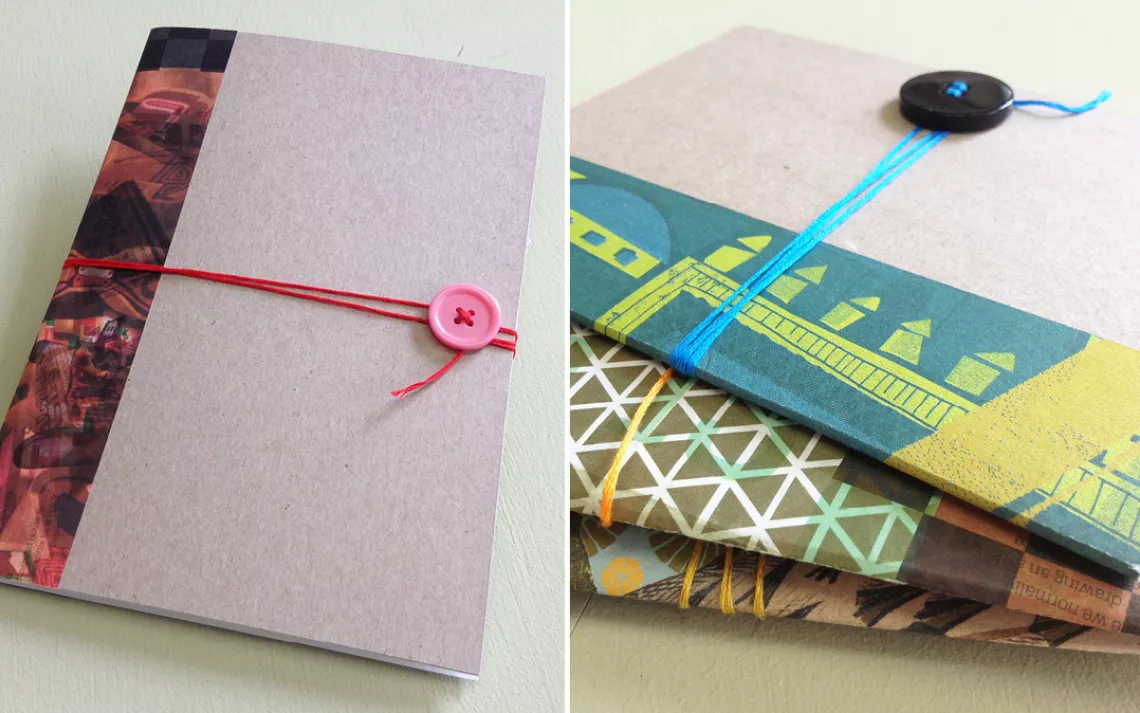 Repurpose: Cereal box to notebook