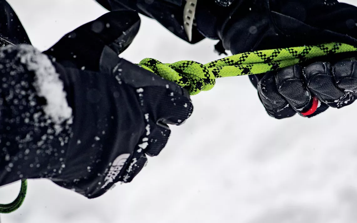 Much like soldiers, climbers rely on each other for success and safety.