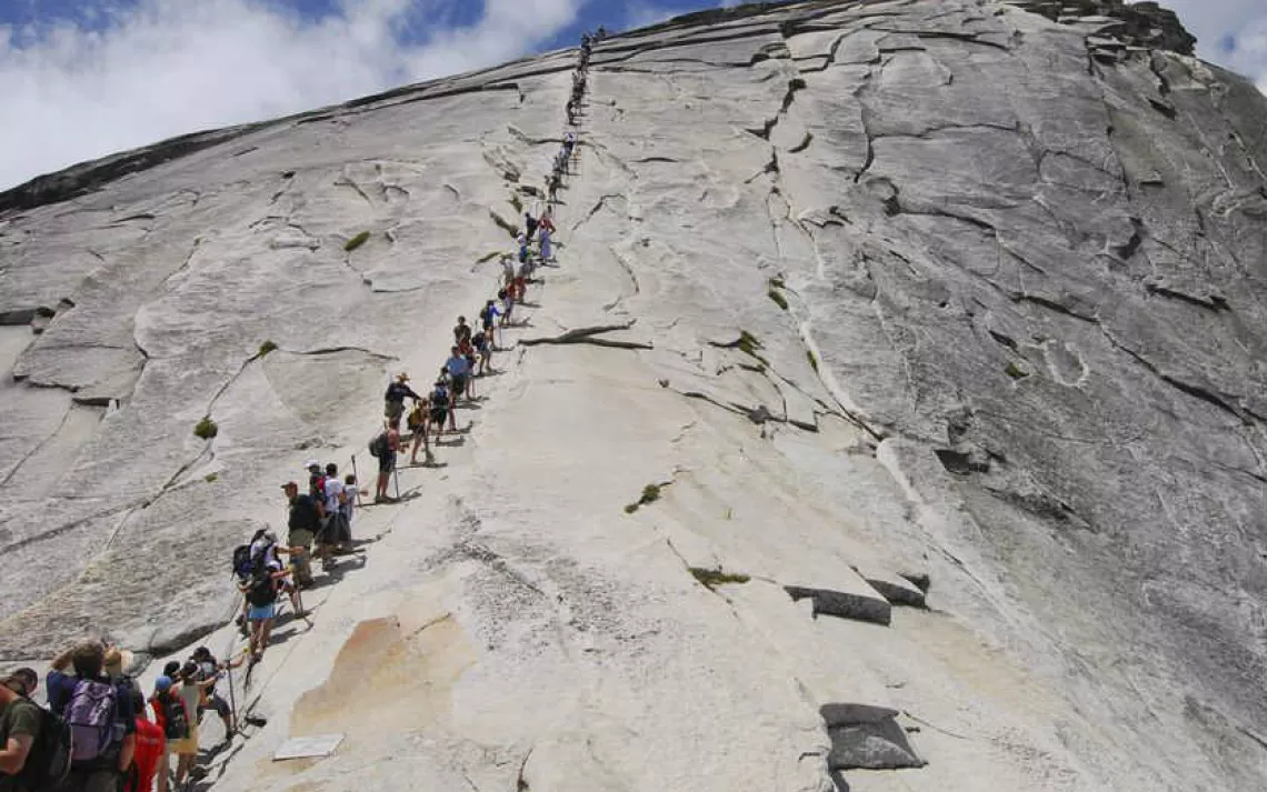 Half Dome cable hike, Yosemite National Park.