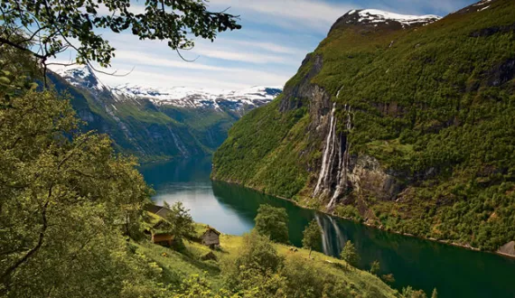 Farms from the Middle Ages cling to Geirangerfjord's banks.