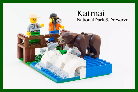 Katmai National Park in Legos