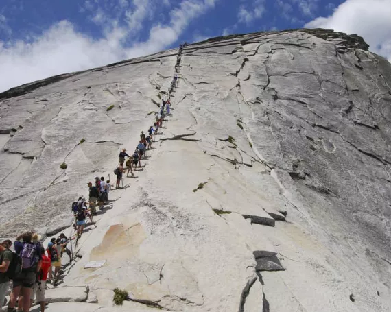 Half Dome cable hike, Yosemite National Park.
