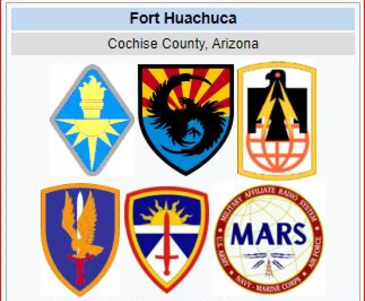 Badges on Ft Huachuca.JPG