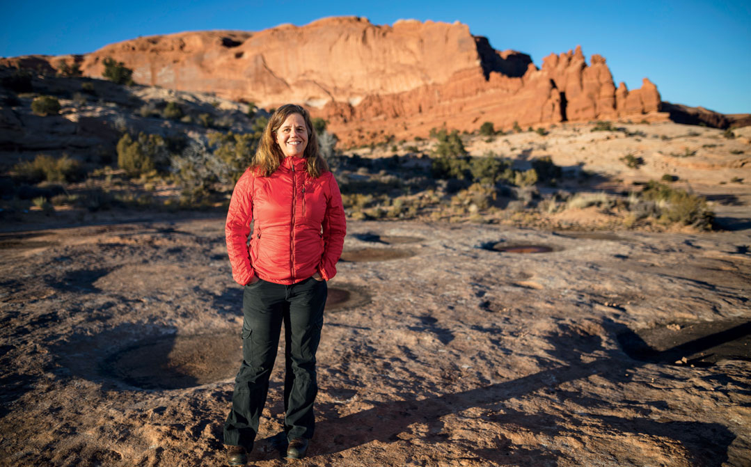 Ashley Korenblat is a mountain bike guide in Moab, where recreation tourism anchors the local economy.