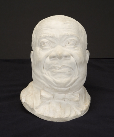 Armstrong, Louis - Sculpture - Carved plaster bust
