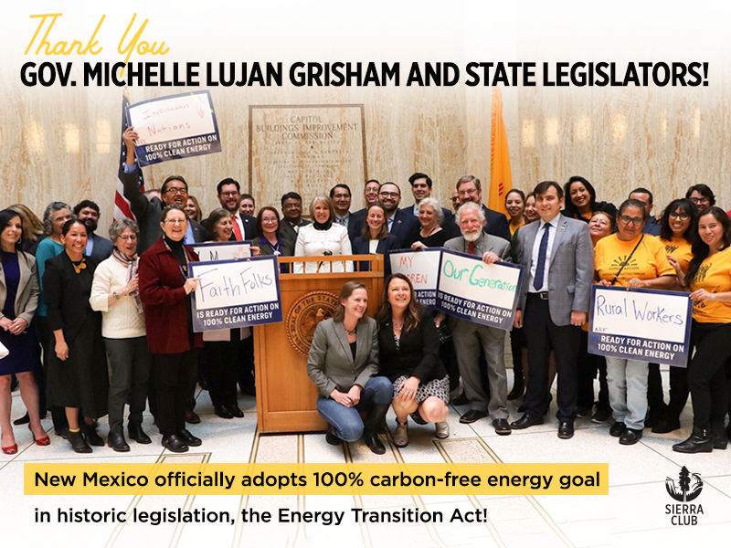 New Mexico Governor Michelle Lujan Grisham signed the Energy Transition Act on March 22, 2019