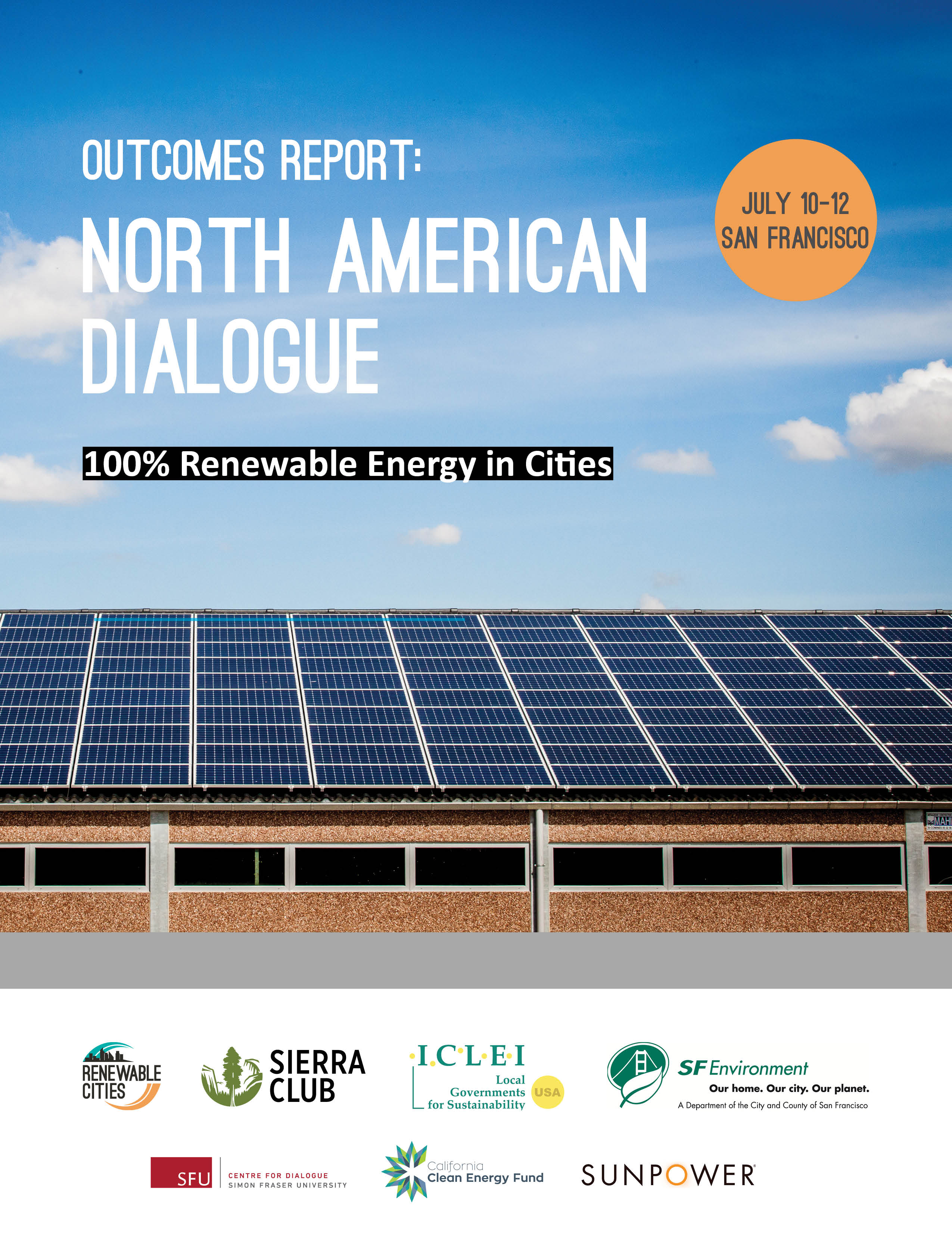 Outcomes Report: North American Dialogue - 100% Renewable Energy in Cities
