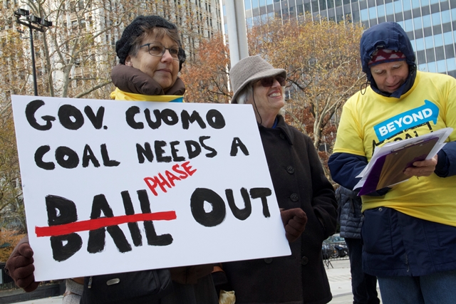 sierra club beyond coal dirty energy new york governor cuomo city hall environmental activism