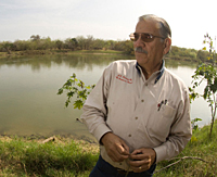 Noel Benavidez is an 8th generation Texan. He now owns a western clothing shop and sits on the town council of Roma, Texas. Current plans for wall construction include the seizure of Noel's family land.