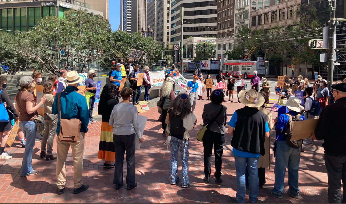 rally-goers in San Francisco