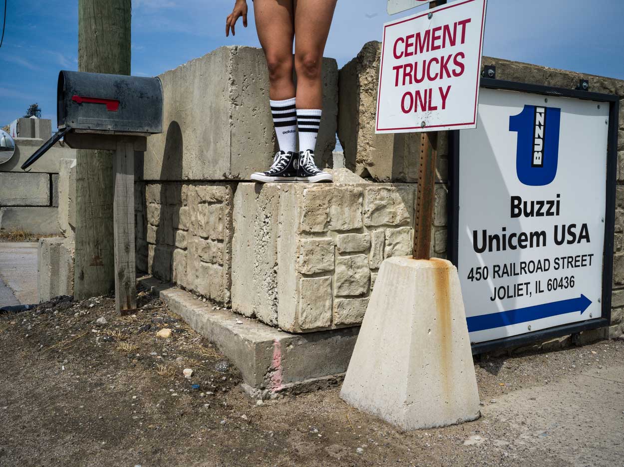 Ortiz overlooking a cement plant in Joliet. 