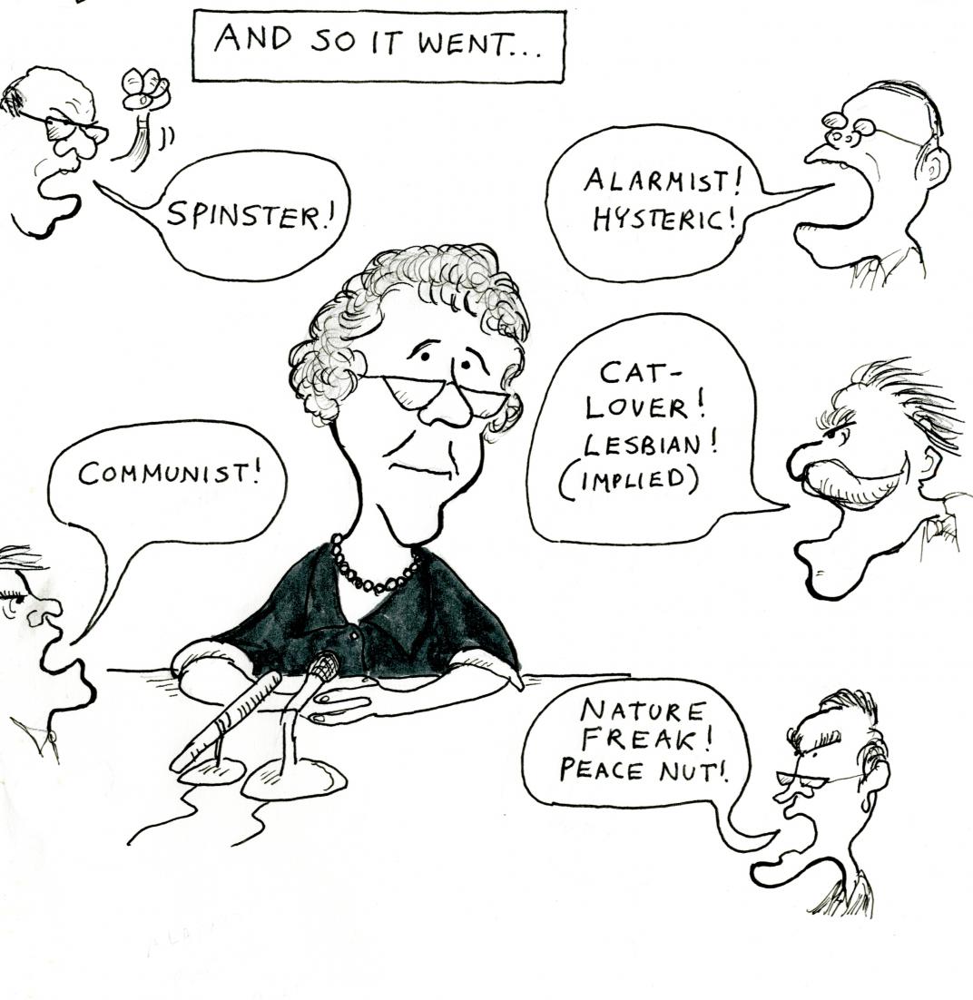 Rachel Carson cartoon