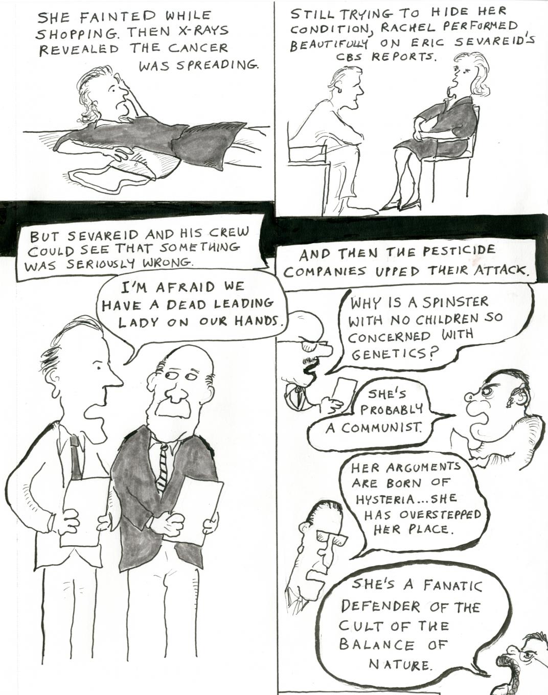 Rachel Carson cartoon